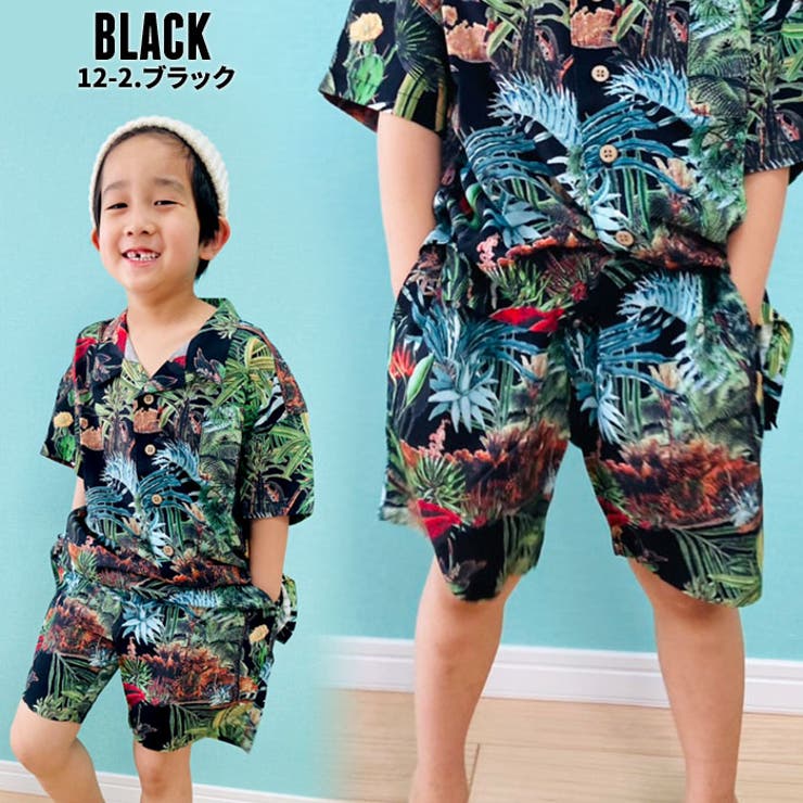 【ZI-ON×メール便送料無料】キッズパンツハーフパンツアロハ子供服男の子女の子ボーイズガールズアロハパンツジュニアカジュアルアメカジハワイアンリゾート110cm120cm130cm140cm150cm160cm「531-00」