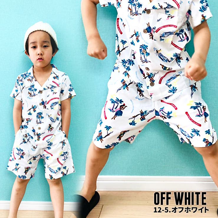 【ZI-ON×メール便送料無料】キッズパンツハーフパンツアロハ子供服男の子女の子ボーイズガールズアロハパンツジュニアカジュアルアメカジハワイアンリゾート110cm120cm130cm140cm150cm160cm「531-00」