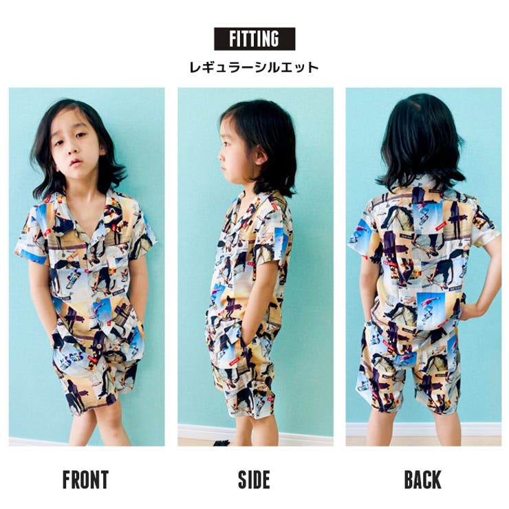 キッズアロハシャツ子供服男の子女の子ボーイズガールズ子ども服リゾート韓国子供服ジュニア90cm100cm110cm120cm130cm140cm150cm160cm「329-13」