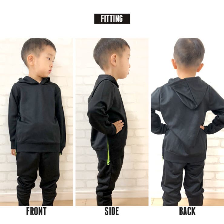 キッズ子供服セットアップ上下セットジャージジップZIP男の子女の子ボーイズガールズ無地ジュニアストリートロック韓国子供服110cm120cm130cm140cm150cm160cm「140-11」