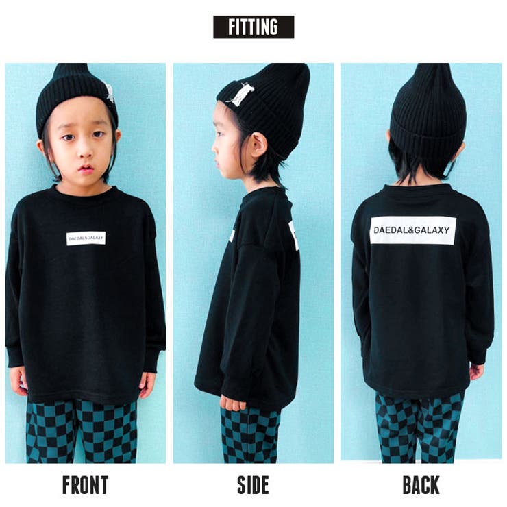 キッズトレーナースウェットトップスプルオーバー子供服長袖男の子女の子ボーイズガールズクルーネックBIGビッグプリントロゴジュニアロックカジュアル韓国子供服110cm120cm130cm140cm150cm160cm「141-24」