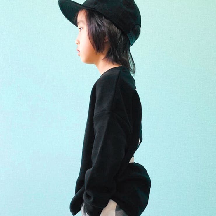 キッズトレーナートップスプルオーバー子供服長袖男の子女の子ボーイズガールズクルーネック裏起毛BIGビッグプリントロゴジュニアロックカジュアル110cm120cm130cm140cm150cm160cm「141-41.42」