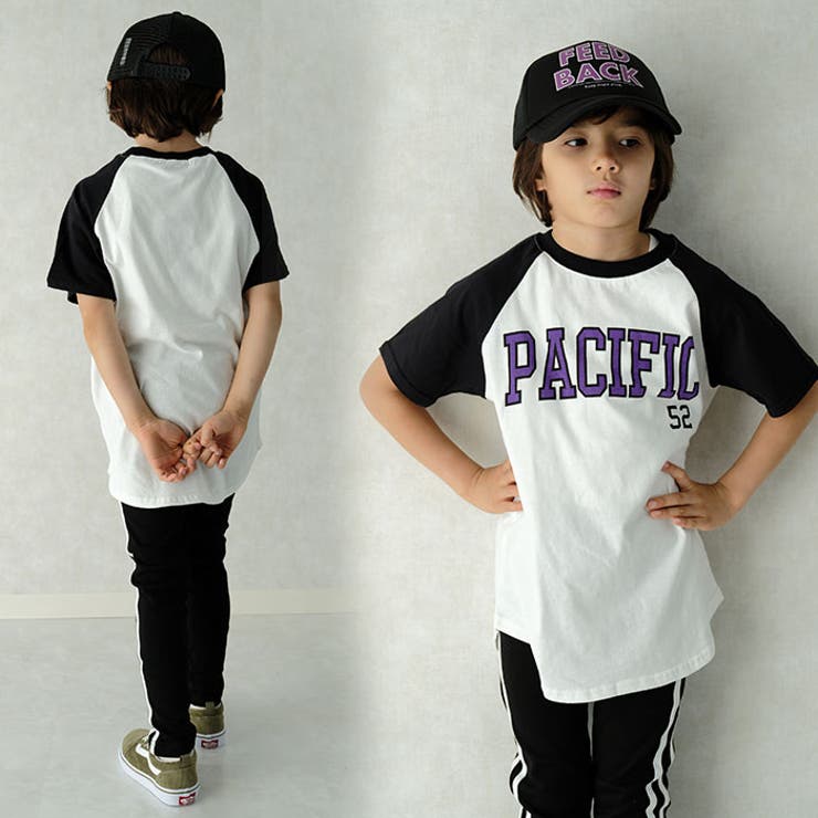キッズTシャツ子供服半袖プリントゆるシルエットBIGロゴバックプリントラグランジュニアカジュアルスポーティーストリート110cm120cm130cm140cm150cm160cm「523-104」
