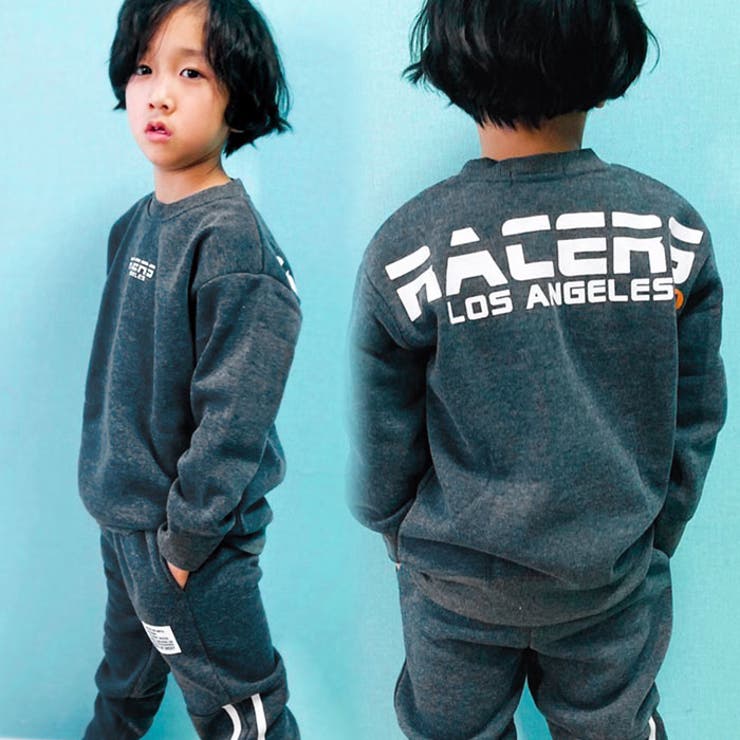 キッズトレーナースウェット子供服長袖大きめBIGビッグシルエットゆったりクルーネック裏起毛プリントバックプリントロゴジュニアカジュアル110cm120cm130cm140cm150cm160cm「542-120」