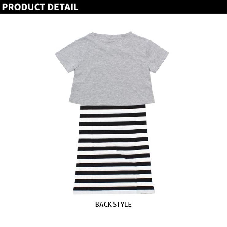 キッズ子供服マキシ丈ワンピースマキシワンピボーダーワンピースノースリーブワンピースアンサンブル半袖Tシャツ女の子プリントショート丈トップスティーシャツガールズジュニア子供服110cm120cm130cm140cm150cm160cm「229-04」