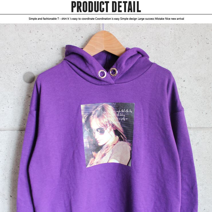 キッズ子供服トップスチュニックパーカー女の子ガールズプリント裏起毛グラフィック画像フォトジュニア韓国子供服110cm120cm130cm140cm150cm160cm「240-24」