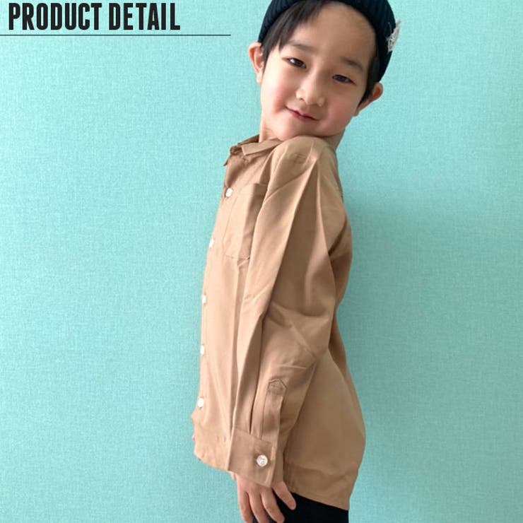 キッズ子供服シャツ長袖男の子ボーイズジュニアゆったりビッグシャツ羽織りアメカジ韓国子供服110cm120cm130cm140cm150cm160cm「SJ49-00」