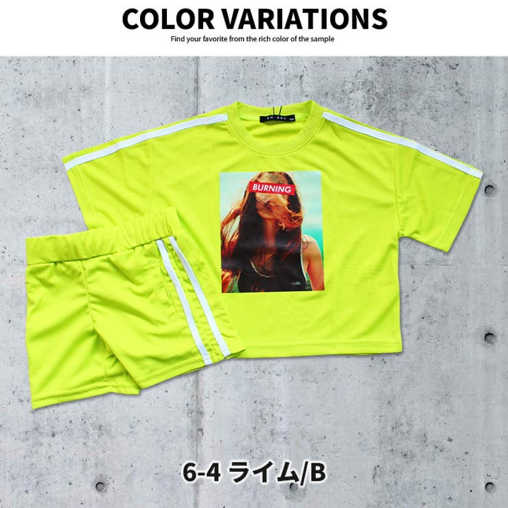 キッズセットアップ上下セット子供服半袖ビッグドライメッシュ吸汗プリントグラフィックフォト写真ジュニアダンス110cm120cm130cm140cm150cm160cm「421-10.11」