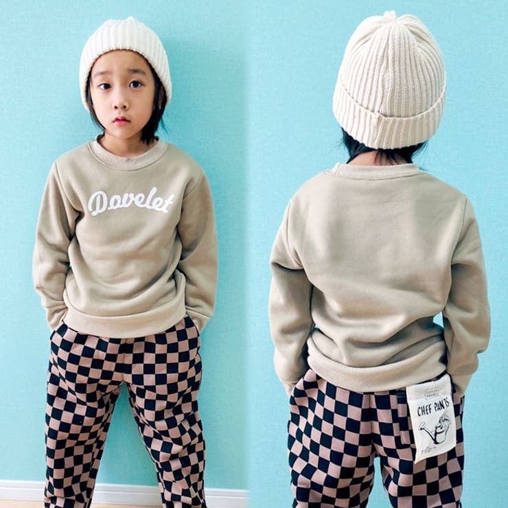 キッズトレーナートップスプルオーバー子供服長袖男の子女の子ボーイズガールズクルーネック裏起毛プリントロゴ切り替えジュニアロックカジュアル110cm120cm130cm140cm150cm160cm「141-43.341-41」