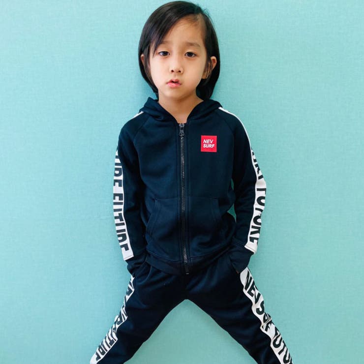 キッズ子供服トップスパーカー羽織りジャージアウター男の子ボーイズロゴワンポイントライン切替えネブサーフNEVスポーツカジュアル110cm120cm130cm140cm150cm160cm「N40-05」