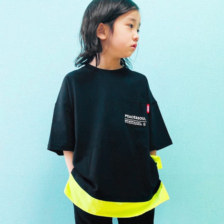 【ZI-ON×メール便送料無料】キッズTシャツ子供服半袖男の子女の子ボーイズガールズビッグシルエットBIGクルーネックプリントロゴポケットワンポイントジュニアロックカジュアル韓国子供服110cm120cm130cm140cm150cm160cm「122-00.121-08」