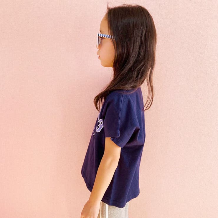 【ZI-ON×メール便送料無料】キッズTシャツプルオーバー子供服半袖ドルマンT背開き女の子ガールズプリントロゴジュニアカジュアル韓国子供服110cm120cm130cm140cm150cm160cm「222-01」
