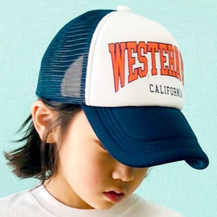 【ZI-ON×メール便送料無料】キッズキャップ子供服帽子男の子女の子ボーイズガールズメッシュキャップベースボールキャッププリントロゴジュニア韓国子供服カジュアルスポーツ52cm54cm56cm「932-07」