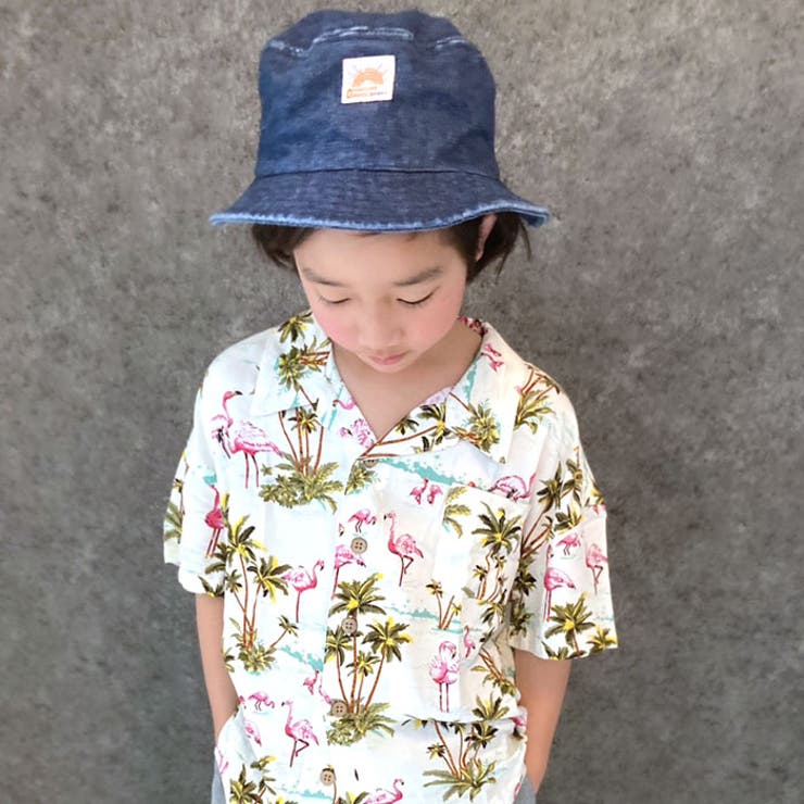 【送料無料】キッズハット帽子子供服バケットハット無地ワッペンワンポイントジュニアカジュアルスポーティーシンプルストリート52cm54cm56cm「923-01」