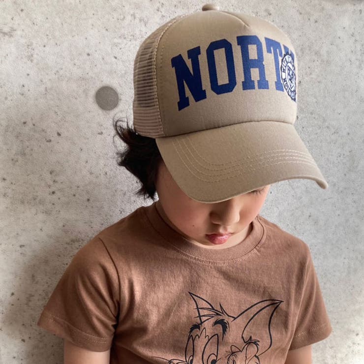 【送料無料】キッズキャップ帽子子供服ベースボールキャップメッシュキャップロゴワッペンワンポイントジュニアカジュアルスポーティーシンプルストリート52cm54cm56cm「923-02」