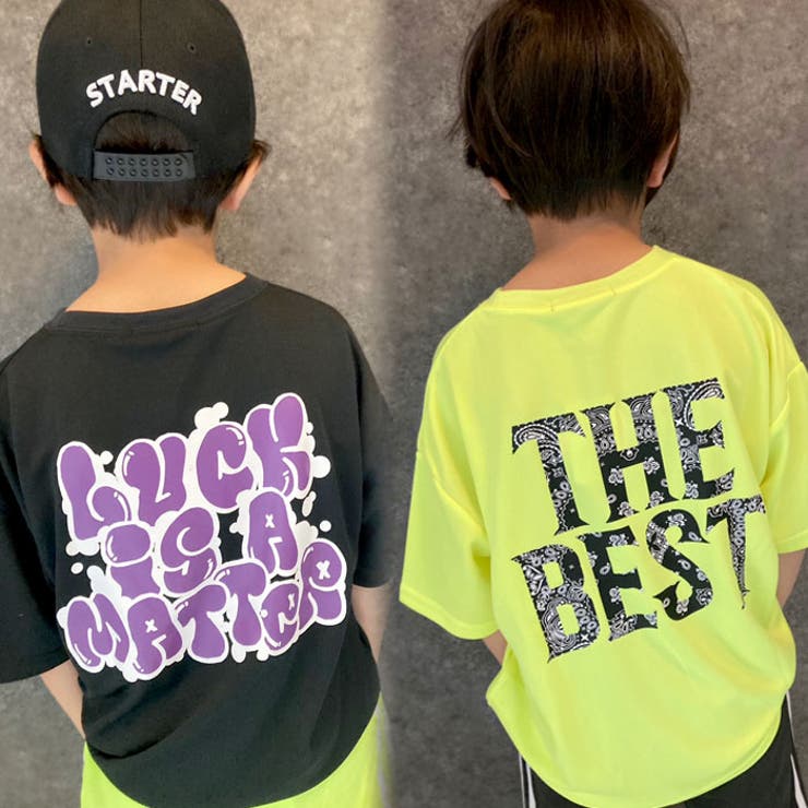 【送料無料】キッズTシャツ子供服半袖接触冷感ドライメッシュプリントロゴバックプリントビッグシルエットBIGゆったりサイズジュニアカジュアルスポーティーストリート110cm120cm130cm140cm150cm160cm「533-102」