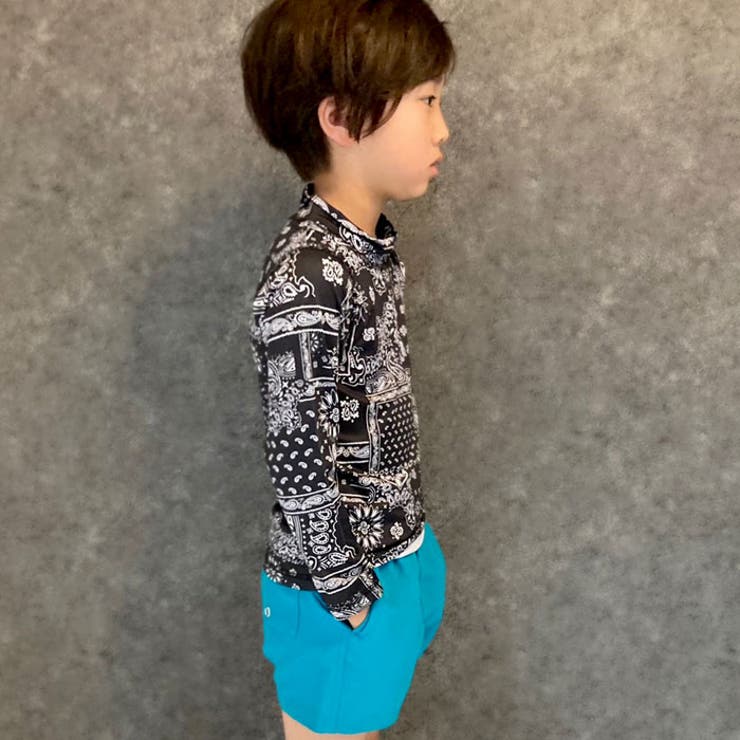 【送料無料】キッズラッシュガード水着子供服長袖総柄ペイズリー迷彩ヒョウ柄アニマル柄プリント海水浴水泳プールマリンスポーツリゾートジュニアカジュアルスポーティーストリート110cm120cm130cm140cm150cm160cm「933-01」