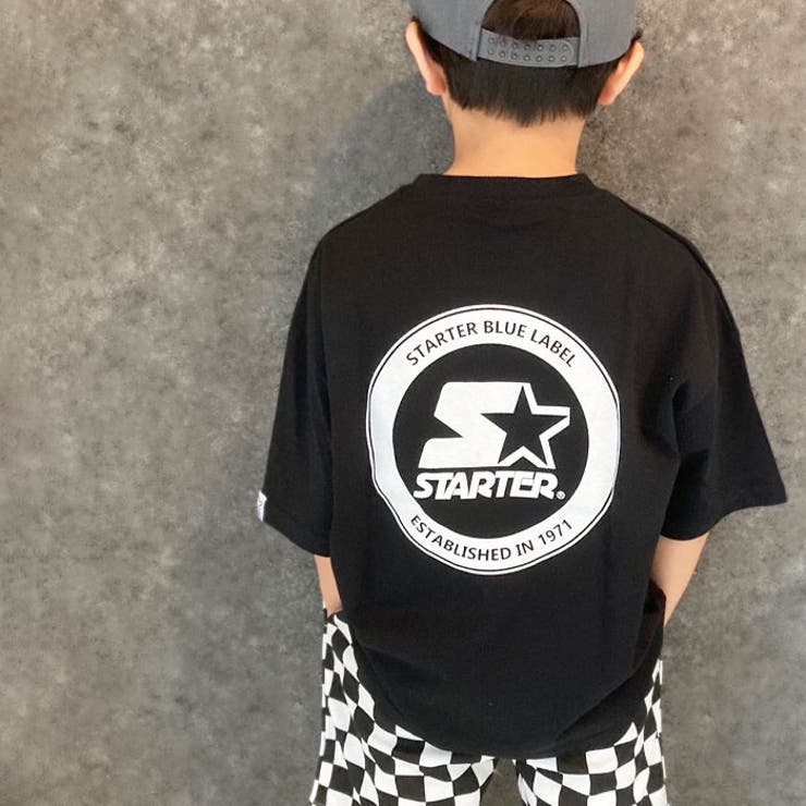 【送料無料】キッズTシャツ子供服半袖USコットン綿プリントロゴバックプリントビッグサイズビッグシルエットBIGSTARTERスタータージュニアカジュアルスポーティーストリートセレブリティ110cm120cm130cm140cm150cm160cm「STA23-09」