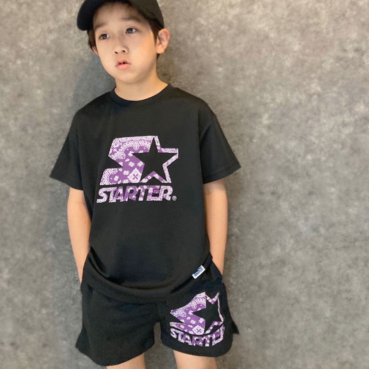 【送料無料】キッズセットアップ上下セット子供服半袖ハーフパンツ半ズボン接触冷感ドライプリントロゴジュニアカジュアルスポーティーストリートセレブリティ110cm120cm130cm140cm150cm160cm「STA23-10.11SET」