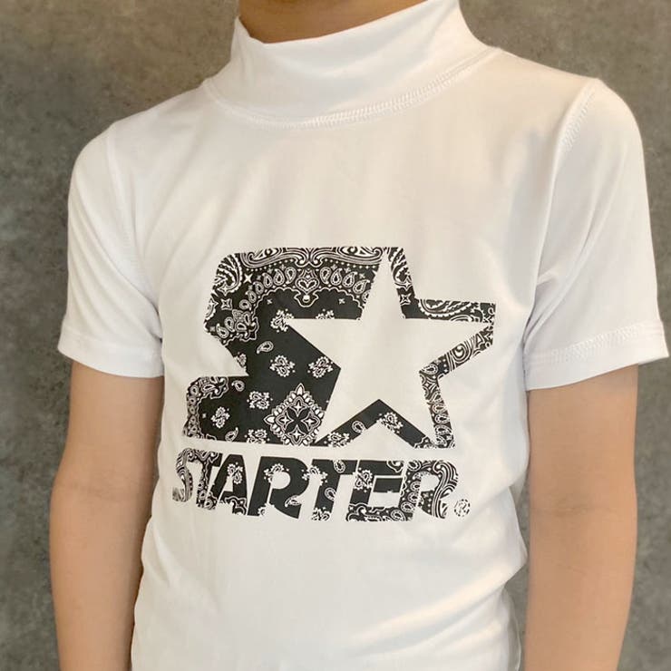 キッズラッシュガード水着子供服半袖プリントロゴSTARTERスターター海水浴水泳プールリゾート旅行ジュニアカジュアルスポーティーストリートセレブリティ110cm120cm130cm140cm150cm160cm「STA23-12」