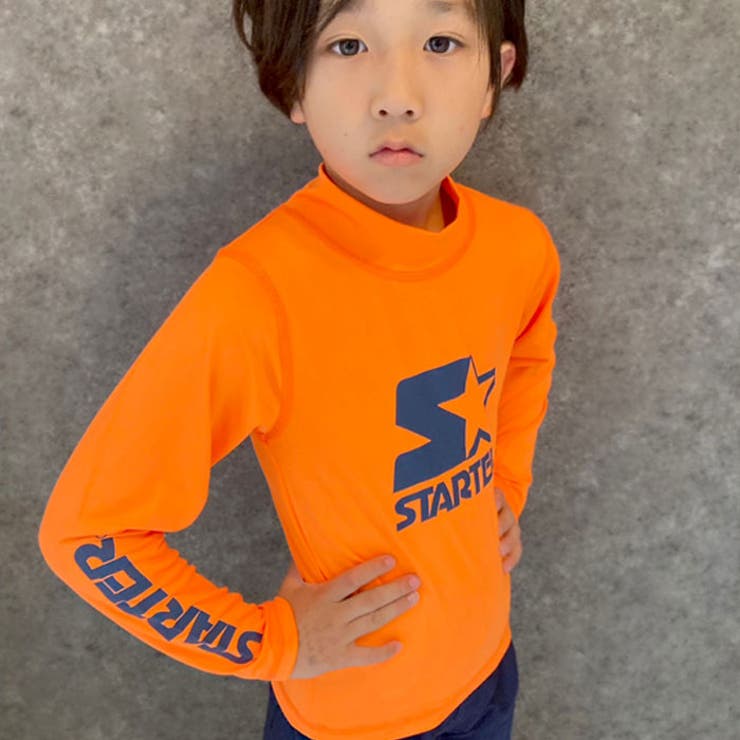 キッズラッシュガード水着子供服長袖プリントロゴSTARTERスターター海水浴水泳プールリゾート旅行ジュニアカジュアルスポーティーストリートセレブリティ110cm120cm130cm140cm150cm160cm「STA23-13」