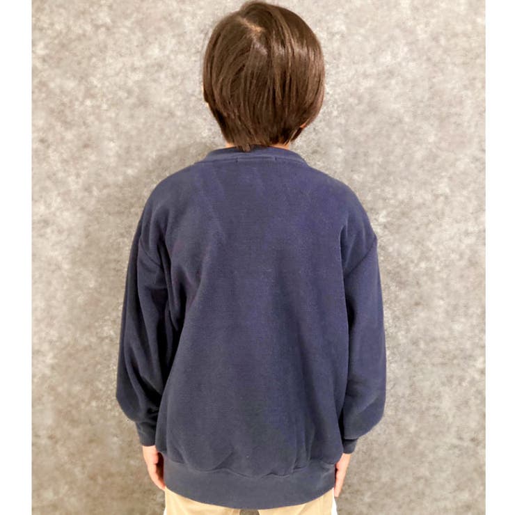 キッズカーディガンマイクロフリース子供服男の子女の子ボーイズガールズ無地羽織りライトアウターカーデビッグシルエットBIG大きめゆったり110cm120cm130cm140cm150cm160cm「943-05」