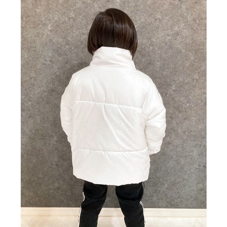 キッズ子供服中綿ジャケットアウターマウンテンジャケットスタンドカラー男の子女の子ボーイズガールズビッグシルエットBIGブルゾンジャンパー防寒暖か無地アウトドアキャンプジュニア120cm130cm140cm150cm160cm「943-103」