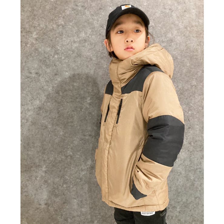 キッズ子供服中綿ジャケットアウターバルトロ風マウンテンジャケットフーディーパーカー男の子女の子ボーイズガールズジャンパー防寒暖か無地アウトドアキャンプカジュアルスポーティジュニア120cm130cm140cm150cm160cm「943-104」