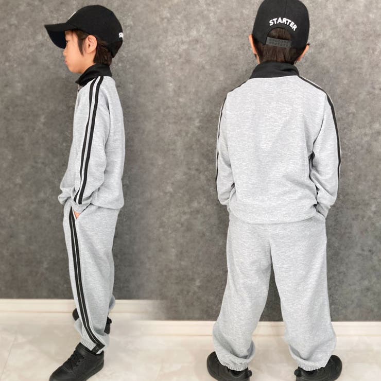 STARTERスターターパンツ長ズボンボンディングキッズ子供服男の子女の子スウェットパンツジャージバルーンパンツライン刺繍ジュニアダンスブランド110cm120cm130cm140cm150cm160cm「STA43-04」
