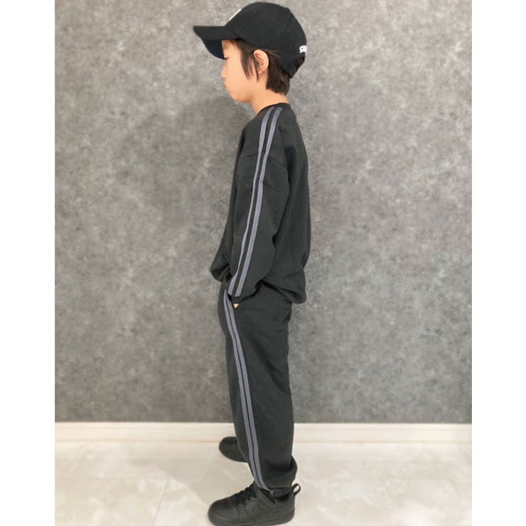 STARTERスターターパンツ長ズボンボンディングキッズ子供服男の子女の子スウェットパンツジャージバルーンパンツライン刺繍ジュニアダンスブランド110cm120cm130cm140cm150cm160cm「STA43-04」