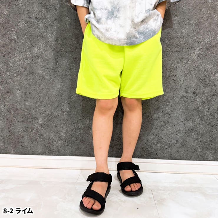 【送料無料】キッズパンツハーフパンツネオンカラー子供服スウェットパンツスエットパンツジャージ半ズボン無地総柄ペイズリー豹柄レオパードボンディング部屋着ルームウェア110cm120cm130cm140cm150cm160cm「524-02」