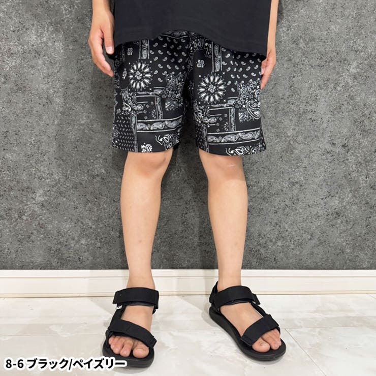 【送料無料】キッズパンツハーフパンツネオンカラー子供服スウェットパンツスエットパンツジャージ半ズボン無地総柄ペイズリー豹柄レオパードボンディング部屋着ルームウェア110cm120cm130cm140cm150cm160cm「524-02」