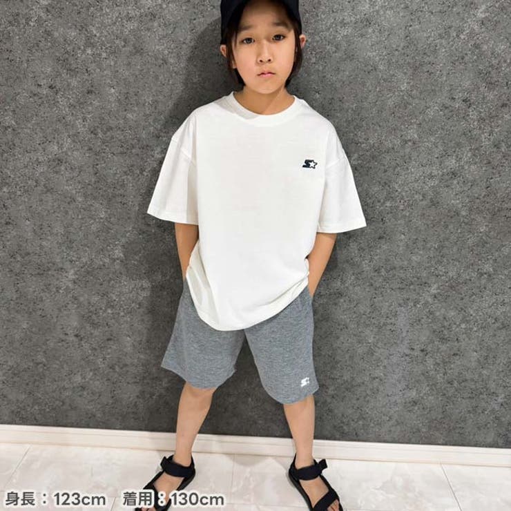 【送料無料】STARTERパンツスターターハーフパンツショートパンツ半ズボンキッズ子供服刺繍ワンポイント無地ブランドジュニアカジュアルストリート110cm120cm130cm140cm150cm160cm「STA24-03」