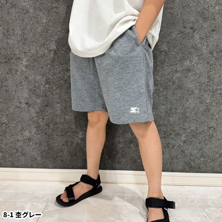 【送料無料】STARTERパンツスターターハーフパンツショートパンツ半ズボンキッズ子供服刺繍ワンポイント無地ブランドジュニアカジュアルストリート110cm120cm130cm140cm150cm160cm「STA24-03」