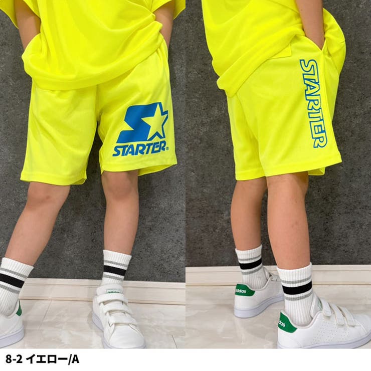 【送料無料】STARTERパンツスターターハーフパンツショートパンツ半ズボンドライメッシュキッズ子供服プリントロゴブランドジュニアカジュアルストリート110cm120cm130cm140cm150cm160cm「STA24-05」