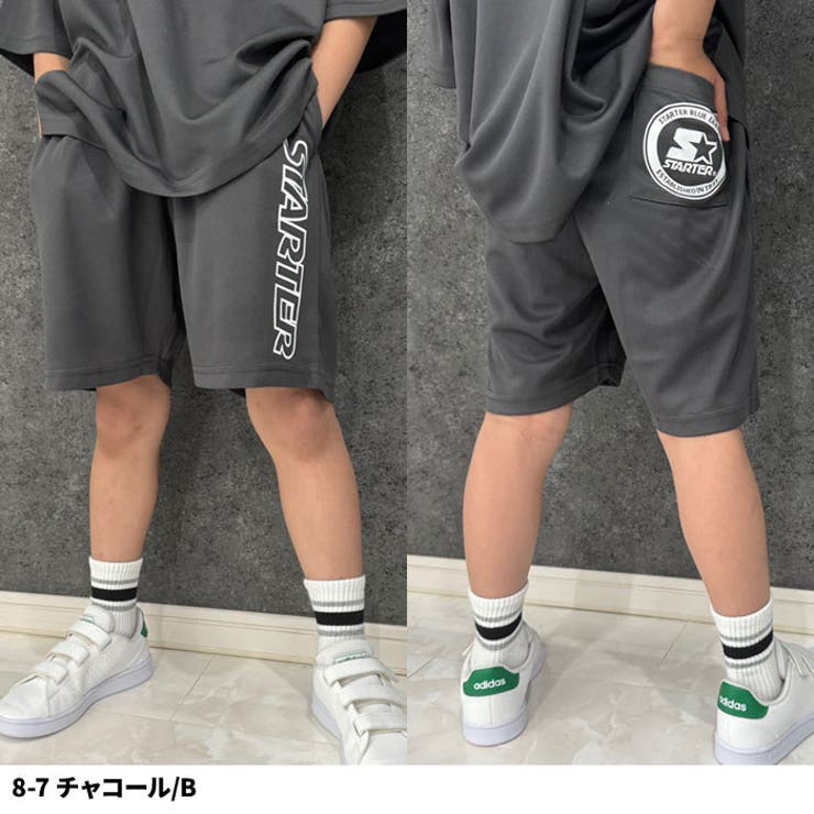 【送料無料】STARTERパンツスターターハーフパンツショートパンツ半ズボンドライメッシュキッズ子供服プリントロゴブランドジュニアカジュアルストリート110cm120cm130cm140cm150cm160cm「STA24-05」