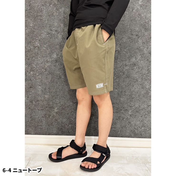 【送料無料】キッズ子供服水陸両用パンツハーフパンツショートパンツ半ズボン男の子女の子ワンポイントブランドジュニアネブサーフNEVスポーツアウトドア110cm120cm130cm140cm150cm160cm「N24-03」