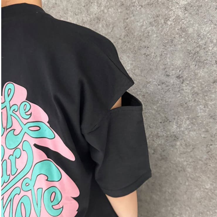 SHISKY オーバーサイズエンプティショルダープリントTシャツ キッズ | NEXT WALL | 詳細画像13 