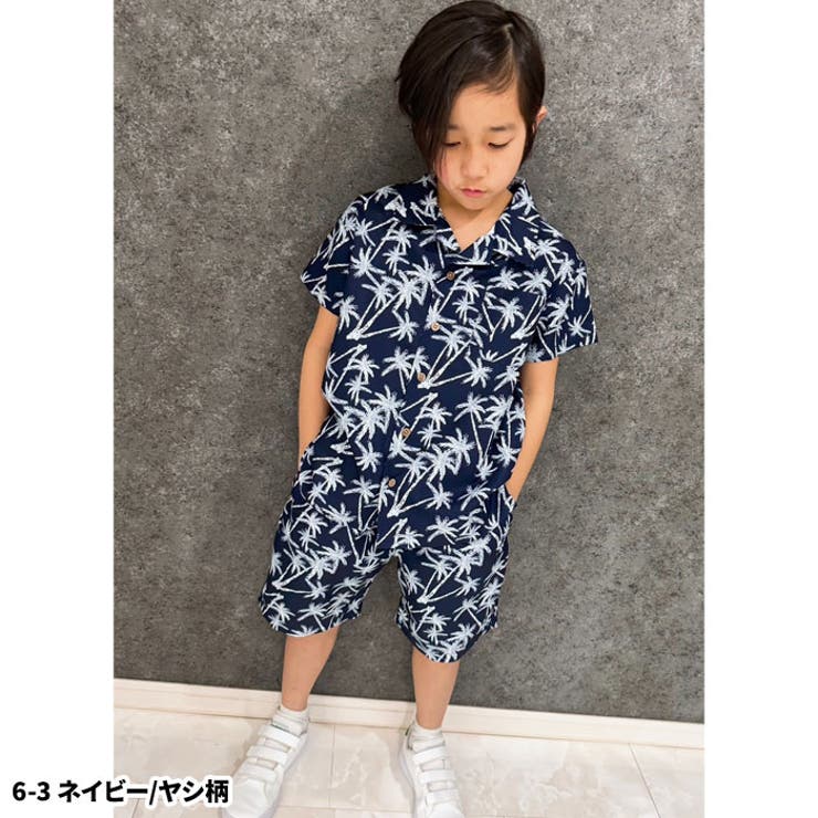 【送料無料】キッズアロハシャツセットアップ上下セットゆるサイズゆったり接触冷感ひんやり子供服男の子女の子半袖ハーフパンツジュニアカジュアルアメカジハワイアンリゾート夏物夏服110cm120cm130cm140cm150cm160cm「934-10.11SET」