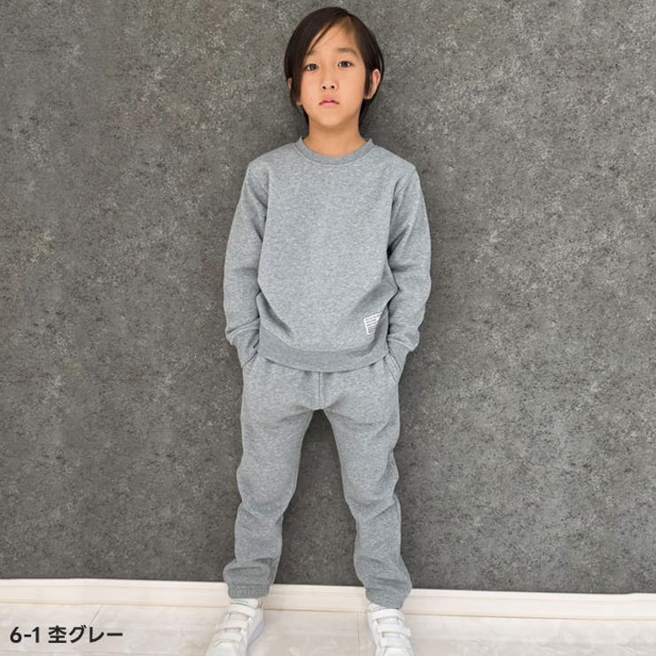 キッズセットアップ上下セット子供服スウェットトレーナーパンツ長ズボンパンツ無地ジャージ裏起毛ワンポイントジュニアカジュアル110cm120cm130cm140cm150cm160cm「542-130」