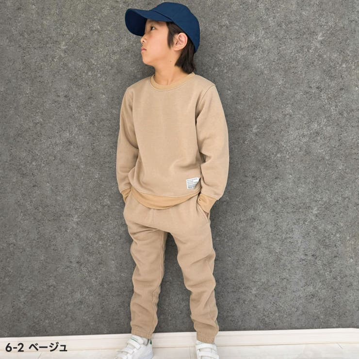キッズセットアップ上下セット子供服スウェットトレーナーパンツ長ズボンパンツ無地ジャージ裏起毛ワンポイントジュニアカジュアル110cm120cm130cm140cm150cm160cm「542-130」