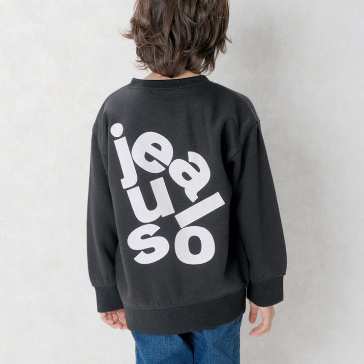キッズトレーナートップス裏起毛クルーネック子供服男の子女の子ビッグシルエットBIGプリントロゴバックプリントジュニアカジュアルアメカジストリート110cm120cm130cm140cm150cm160cm「543-130」