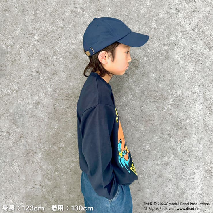 GRATEFULDEADトレーナーキッズ子供服男の子女の子キャラクターグレイトフルデッド長袖トップススウェットビッグシルエットBIGビックゆったり大きめロゴプリント裏毛秋物秋服アメカジジュニア110cm120cm130cm140cm150cm160cm「GF44-01」