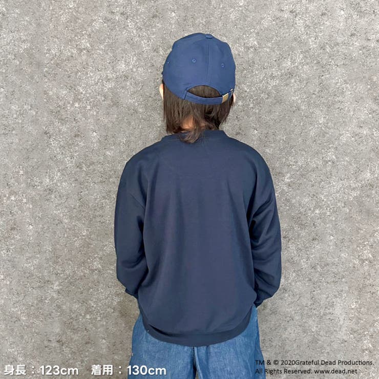 GRATEFULDEADトレーナーキッズ子供服男の子女の子キャラクターグレイトフルデッド長袖トップススウェットビッグシルエットBIGビックゆったり大きめロゴプリント裏毛秋物秋服アメカジジュニア110cm120cm130cm140cm150cm160cm「GF44-01」