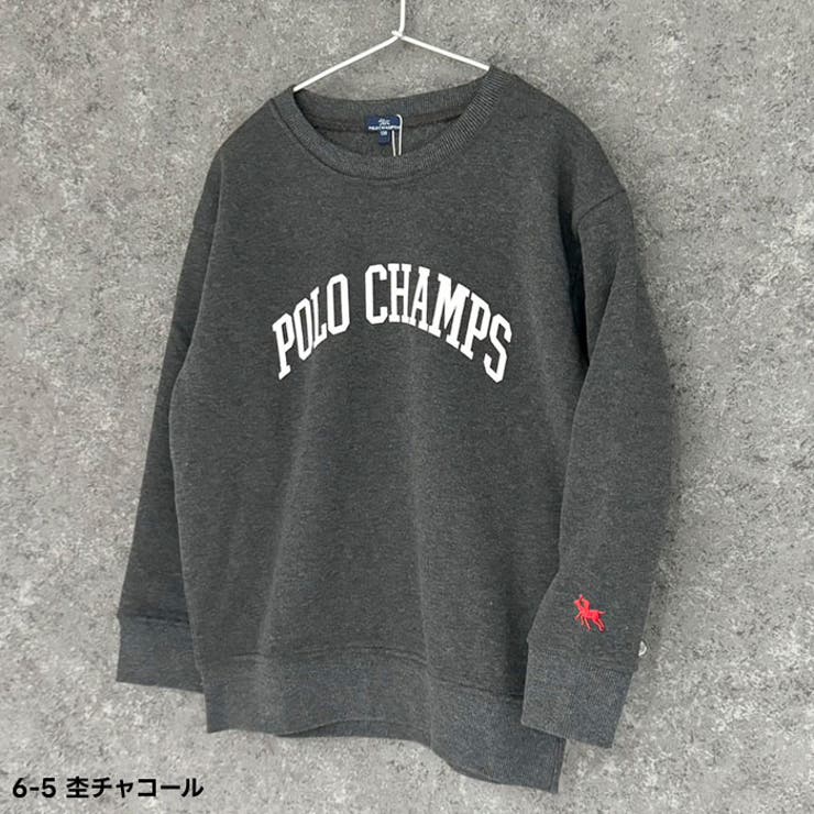 POLOCHAMPSポロチャンプスオーバーサイズトレーナーキッズ子供服男の子女の子長袖トップススウェットビッグシルエットBIGビックゆったり大きめロゴプリントワンポイント裏起毛ブランド110cm120cm130cm140cm150cm160cm「PL44-07」