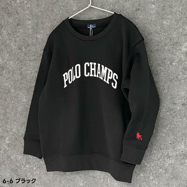 POLOCHAMPSポロチャンプスオーバーサイズトレーナーキッズ子供服男の子女の子長袖トップススウェットビッグシルエットBIGビックゆったり大きめロゴプリントワンポイント裏起毛ブランド110cm120cm130cm140cm150cm160cm「PL44-07」