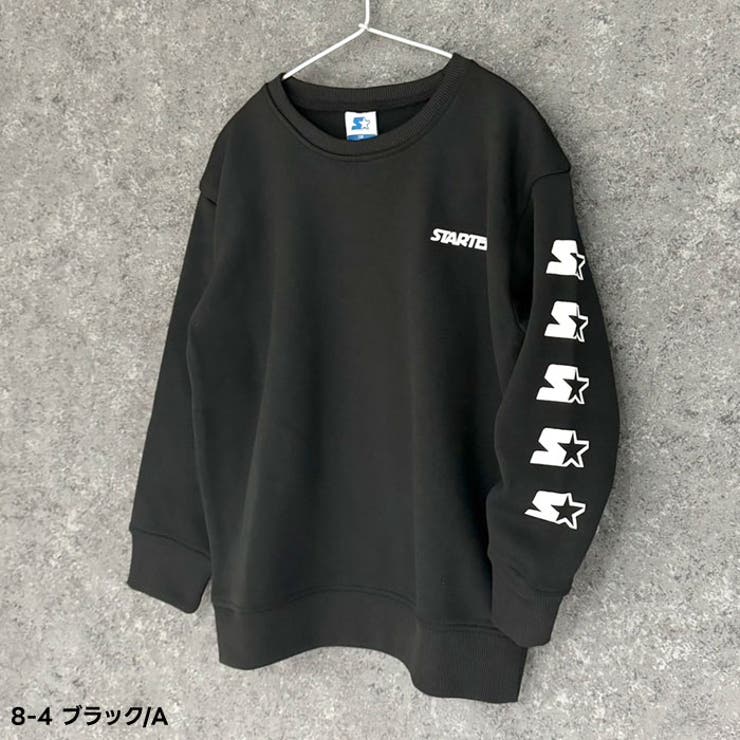 STARTERスターターBIGトレーナーキッズ子供服男の子女の子長袖トップススウェットビッグシルエットビックオーバーサイズロゴプリント裏起毛ブランド冬物冬服秋物秋服ジュニア韓国子供服110cm120cm130cm140cm150cm160cm「STA44-02」