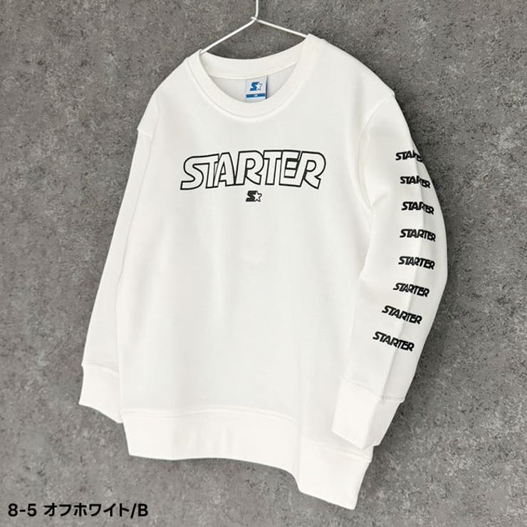 STARTERスターターBIGトレーナーキッズ子供服男の子女の子長袖トップススウェットビッグシルエットビックオーバーサイズロゴプリント裏起毛ブランド冬物冬服秋物秋服ジュニア韓国子供服110cm120cm130cm140cm150cm160cm「STA44-02」