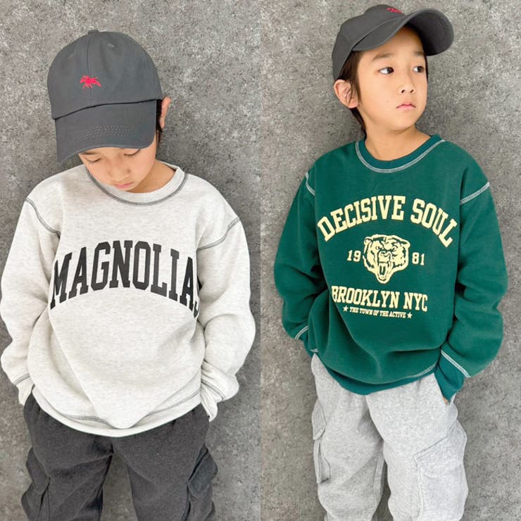 オーバーサイズプリントトレーナーキッズ子供服男の子女の子長袖トップススウェットビッグシルエットBIGビックプリント裏起毛冬物冬服秋物秋服韓国子供服ジュニア110cm120cm130cm140cm150cm160cm「344-06」