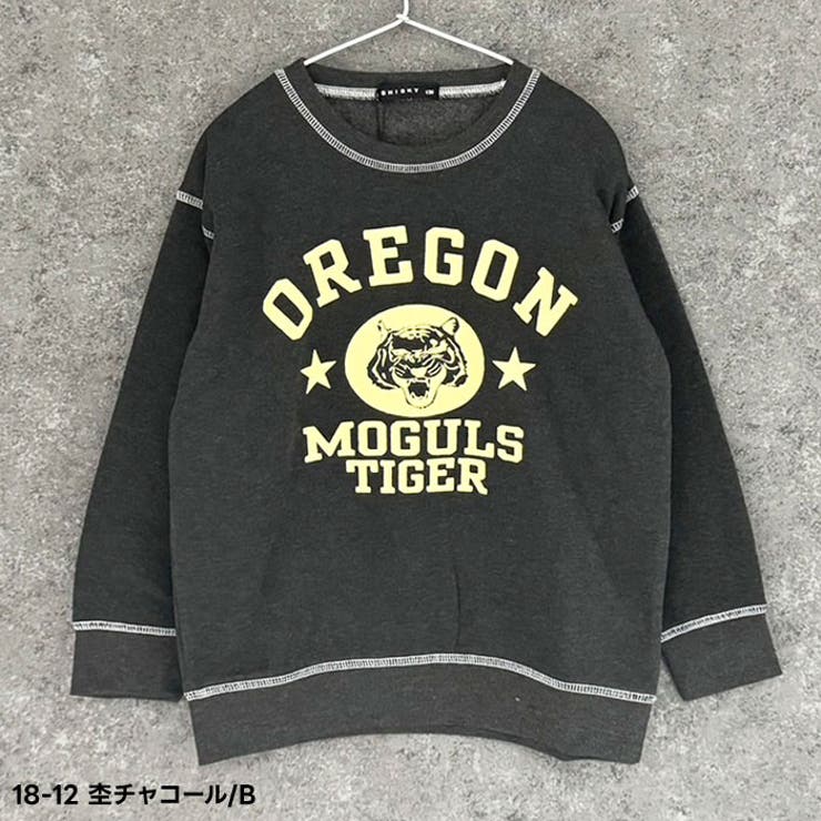 オーバーサイズプリントトレーナーキッズ子供服男の子女の子長袖トップススウェットビッグシルエットBIGビックプリント裏起毛冬物冬服秋物秋服韓国子供服ジュニア110cm120cm130cm140cm150cm160cm「344-06」